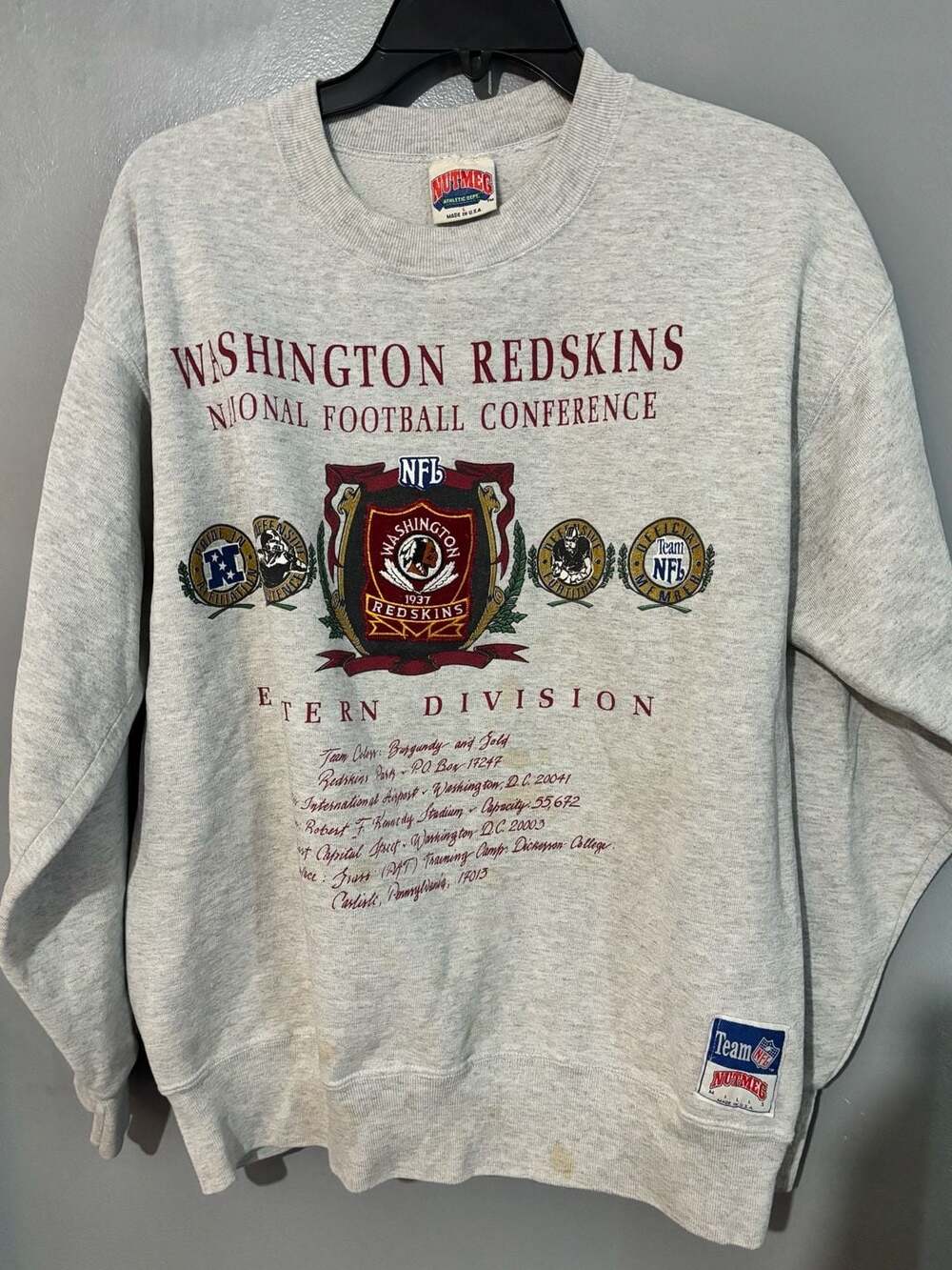 Vintage Washington Redskins Large Sweater